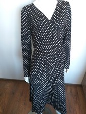 GUDRUN SJODEN schwarzes Wickelkleid Gr.L