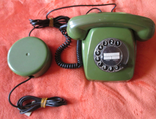 Telefon apparat grün - telefon,