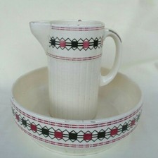 Antik Waschgarnitur Wasch tisch Garnitur Waschset  Schüssel Krug alt um 1900