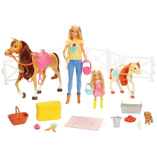 Barbie hugs horses - hugs,