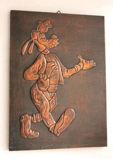 Wandbild Kupfer Relief 29cm Disney Motiv Kinderbild vintage