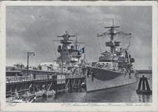 Hartz Andres AK Postkarte Panzerschiff Admiral Scheer Kreuzer Köln In Kiel 1939