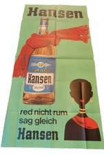 HANSEN RUM ORIGINAL PLAKAT  LITFAßSÄULE 60/70er 177 X 83cm