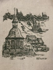 Orig.DDR Leinen Schultertasche Wismar  neu d.70er Jahre Tasche