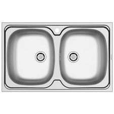 Pyramis Edelstahlspüle 80x50