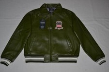 AUTHENTIC Avirex Icon Leder A1 Bomberjacke Herren Olivgrün Neu Alle Größen