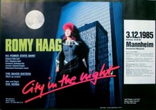 ROMY HAAG - 1985 - In Concert - City in the Night Tour - Poster - Mannheim