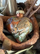 Glaskugel,Christbaumkugel,Herz,Tier,5cm,Weihnachtskugel,Eichhörnchen,handbemalt