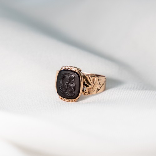 Siegelring rosé gold 333 - siegelring,