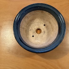 Bonsai Schale / Rund / Blau