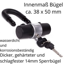 Vorhängeschloss Bügelschloss dicker Sperrbügel mit 2 Schlüssel U-Lock Schloss