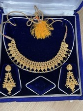 Schmuckset 22 Karat vergoldet