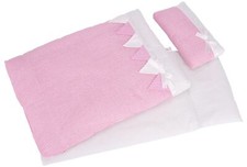 Puppenbettzeug ROSA STREIFEN