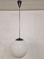 alte Deckenlampe 25cm !! Kugellampe Opalglas Chrom Bakelit um 1960 guter Zustand