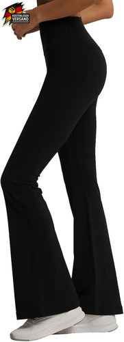 Damen yogahose flared leggings - yogahose,