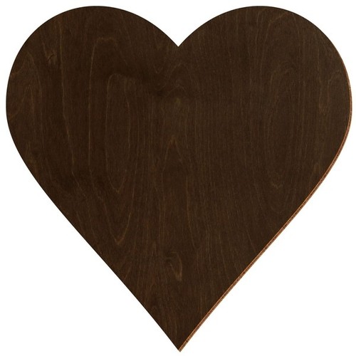 Holz herz walnuss beidseitig - walnuss,