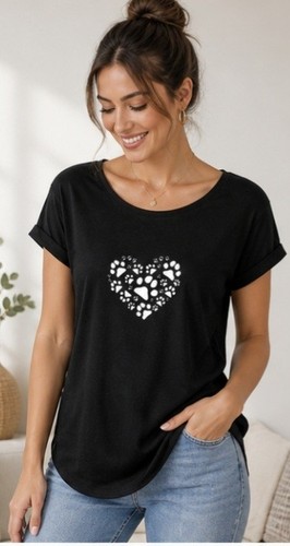 Damen shirt pfoten motiv - pfoten,
