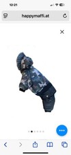 Schneeanzug HUND incl Geschirr NEU!! Tarnlook! Fellkapuze! Supertoll!!!!! 