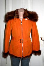 THOMAS ALBRECHT leichte Stepp  Jacke mit Fuchs Pelz  guter Zustand in Gr. 36