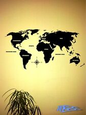 Wandtattoo Weltkarte World Map