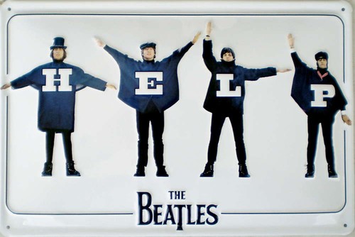 The beatles help blechschild - -,