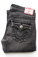 True Religion Billy Big T Damen Jeans Straight W29 L34 mittelgrau LEVH956