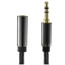 AUX Verlängerungskabel 3 Polig 3,5mm Klinke Stecker zu 3,5mm Buchse