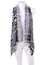 SECONDHAND Strickjacke Cardigan Jersey Ethno Print S schwarz