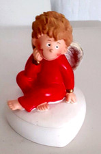 Gilde Schutzengel Engel rot auf weißer Herzdose v. GILDE Handwerk