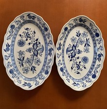 Lorenz Hutschenreuther Zwiebelmuster 2 x Servierplatte Platte Porzellan Top Zust