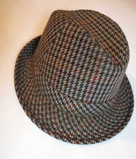 Country-Style: Trilby-Hut klassisches Karomuster Brauntöne-camel-warmes rot-oliv