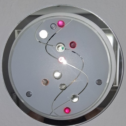 Runde deckenlampe metall glas - runde, metall/glas