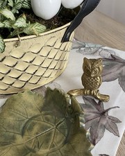 Messing Figur Eule klein