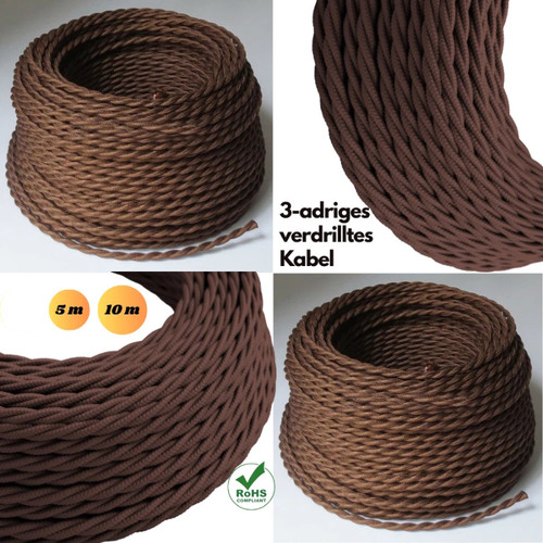 Adrig textilkabel kabel - 3-adrig,
