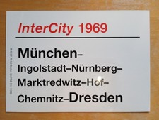 Original zuglaufschild 1969 - zuglaufschild, ic