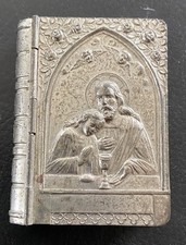 antike Dose Schachtel Etui für Rosenkranz Buchform