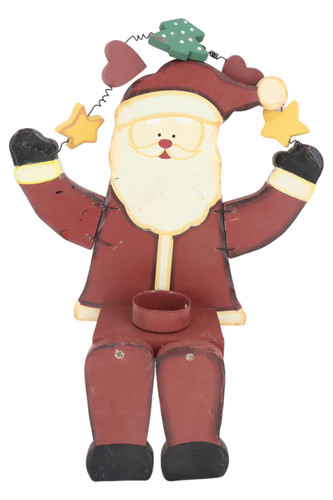 Weihnachtsmann holz deko figur - weihnachtsmann,