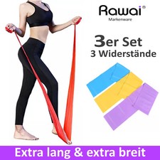3er-Set Fitnessband Gymnastikband Widerstandsband Training Fit Yoga schlank GUT