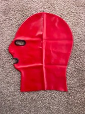 Latexmaske Größe M rot ohne Reißverschluss