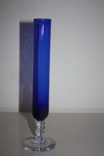 60/70-er:  blaue GLASVASE