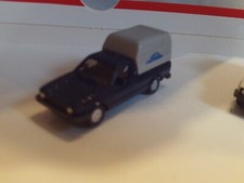 Wiking VW Caddy Pritsche mit Plane " Linde " Blau - Grau  1:87 HO