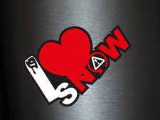 1 x Aufkleber I Love Snow