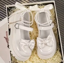Beige Lolita Mary Jane Schuhe