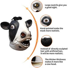 Kuh maske latex tier - kuh, kostüm