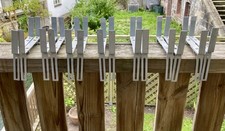 Balkonkasten*Halterung Typ H, Grau, Metall, 12-23,5 cm Geländerbreite 