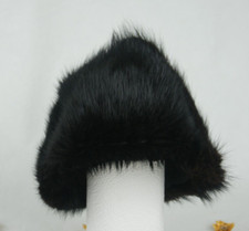 Damen echte Pelzmütze Größe ca.57-58 - schwarz - echter Tierpelz - Retro
