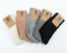 Alpaka-Socken, warme Alpaka-Socken. Naturwolle. Wandersocken. UK Verkäufer. UK 3 - 9
