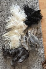 4x Fellreste Langes Fell