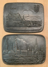 Buderus Kunstguss Plakette Relief 2 Jahresplaketten 1969, 1970