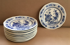 Speiseteller # DDR Kahla Rhapsodie eckig # Blume blau Zwiebelmuster